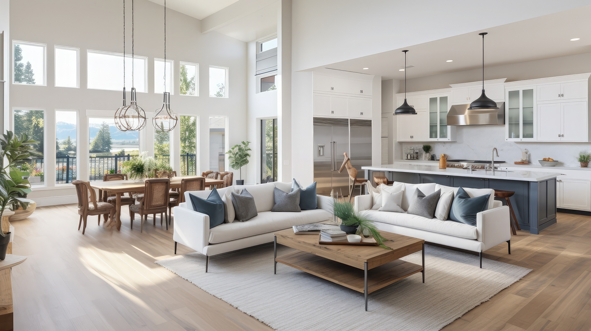 Moderne offene Wohnfläche Bild einer modernen offenen Wohnfläche