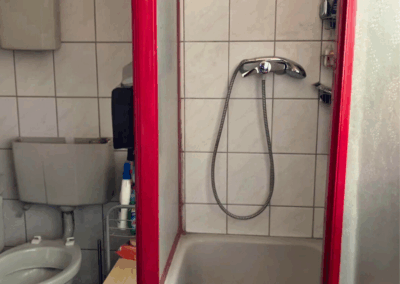 Bild des Tageslicht-Badezimmers mit WC und Dusche